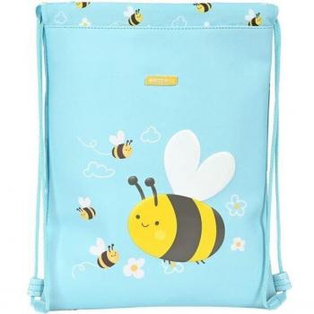 SACO PLANO JUNIOR FACIL LIMPIEZA SAFTA PREESCOLAR ABEJA 26x34x1cm