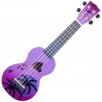 Mahalo Hawaii Ukulele Lila mit Grafik