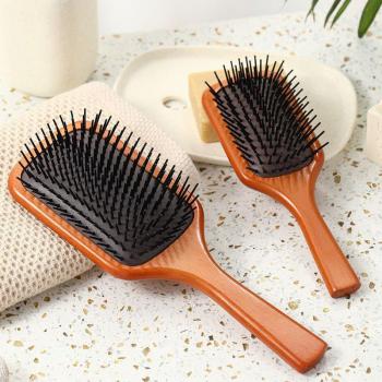 Holz Haarbürste mit Massagefunktion für Kopfhautpflege