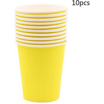Tasses en papier colorées par lot de 10, pour événements festifs