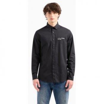 Camicia A Maniche Lunghe Nera Armani Exchange XL