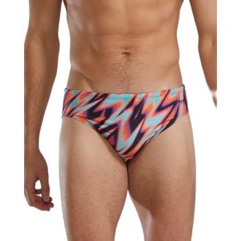 Durafast Elite Disarray 28 Orange/Lilac/White Mens Swim Brief – TYR
