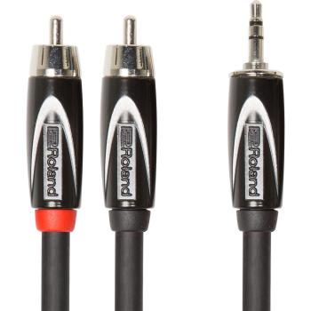 Roland Black Mini Stereo to Dual RCA Cable (RCC‑10)