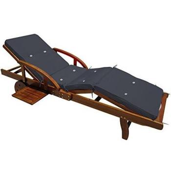 Liegekissen für Sonnenliege Anthrazit 195x55x5cm