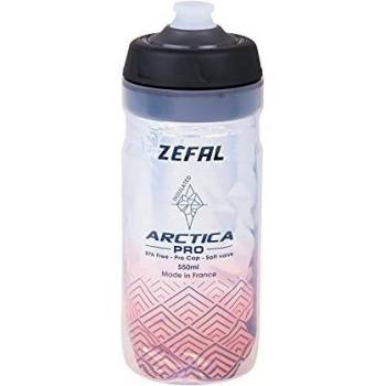 Zefal Arctica Pro 55 Unisex Trinkflasche, 550ml, Silber und Rot
