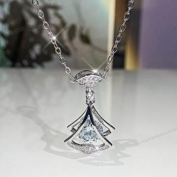 Geometric Sector Jewelry Set with Earrings and Necklace