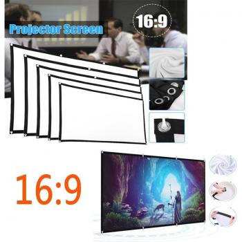 Home Theater Projector Screen, 60/72/84/100/120/150 Inch, Portable Outdoor 3D Screen
