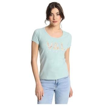 Camiseta V&L Manga Corta con Diseño Floral