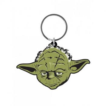 EmpirePoster Yoda-Schlüsselanhänger – Gummi, 4,5 × 6 cm