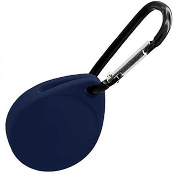 Funda de Silicona con Llavero para AirTag Color Azul Oscuro