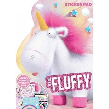Flauschiges Sticker-Pad Einhorn One Size rosa/weiß