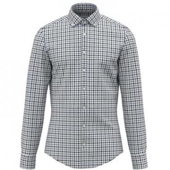 Herren Flanellhemd Shaped Langarm Karo
