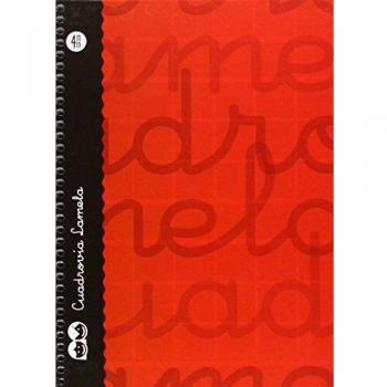 BLOC CUARTO CUADROVIA 4 mm 80 H TAPA DURA ROJO 7CTE004R