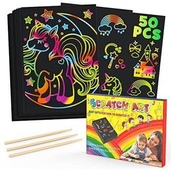 Horse-Themed Scratch Art Coloring Book