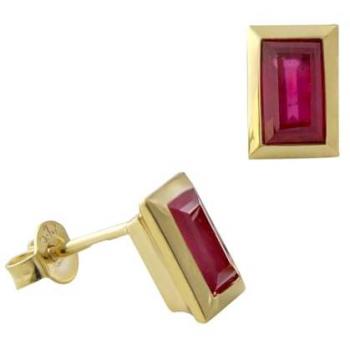 Acalee Ohrstecker Rubin Gold 333 / 8K für Damen