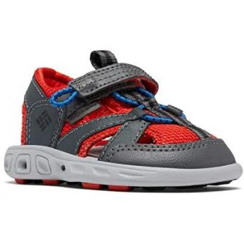 Sandali Columbia Techsun Wave Grigio Scuro e Rosso per Neonati