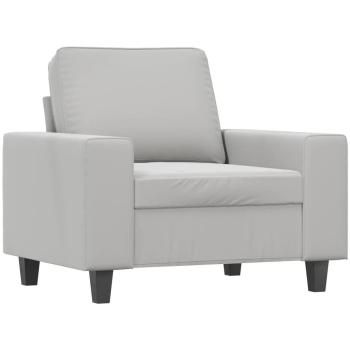 60cm Microfiber Sofa Chair, Light Grey (VidaXL)