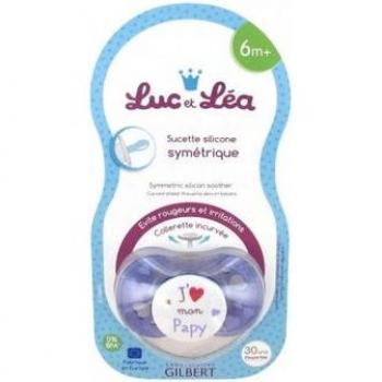 Sucette Papy Mamie Silicone Symétrique +6m Luc et Léa