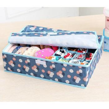 Estuche de almacenamiento de ropa interior lavable de tela Oxford con 17 secciones