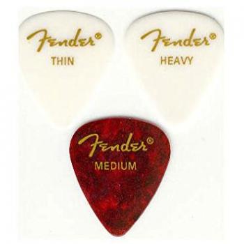 Fender Premium Plektren 351 Rot Moto Heavy, 12 Stück