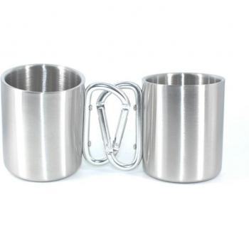 Children's Stainless Steel Milk Cup with Carabiner Hook