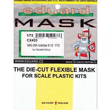 Máscaras para pintura Eduard 1:72 Mig-29A Izdeliye 9-12