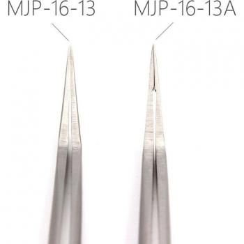 Pinces Précision VETUS MJP Ultra Rigides, Acier Inoxydable, Courbées, Anti‑Acide – Extension de Cils