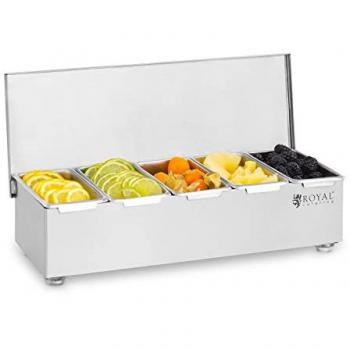 Contenitore per Spezie in Acciaio Inox 5 x 450 ml