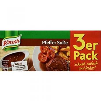 Knorr Pfeffer‑Sauce, 750 ml – 3 Packungen