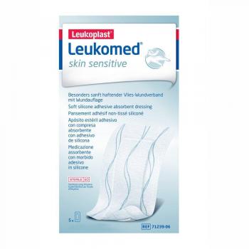Leukoplast Leukomed Skin Sensitive Medicazione Adesiva Sterile 5 X 7,2cm 5 Pezzi