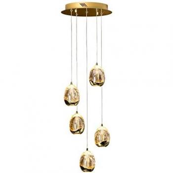 Schuller Valencia Lampada a Sospensione Dorata con 5 Luci