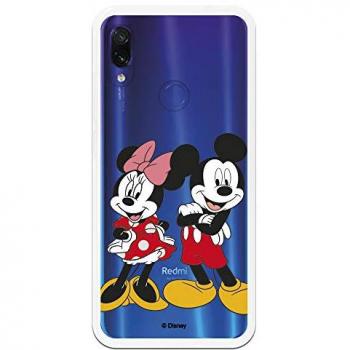 Custodia Trasparente Disney per Xiaomi Redmi Note 7 Pro con Mickey e Minnie