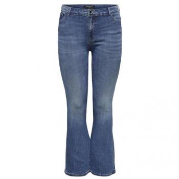 Jean Only Curve taille haute évasé bleu moyen 50