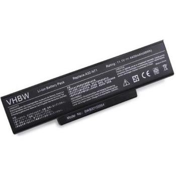 Pièce détachée VHbw Li‑Ion 4400 mAh 11.1 V, compatible Asus A32‑K72, A32‑N71 – noire