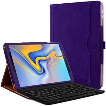 Étui de Protection avec Clavier Azerty Bluetooth Violet pour Samsung Galaxy Tab A 10.5 SM-T590