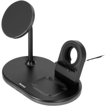 Hama 00187272 Kabellose Ladestation MagCharge Multi für Apple iPhone, AirPods und Watch