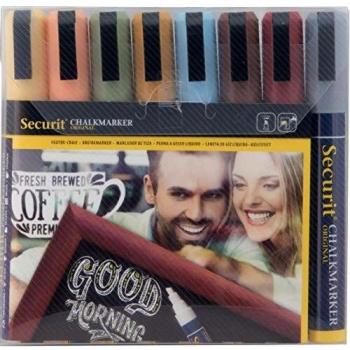 Securit Kreidemarker 8er Etui Erdfarben