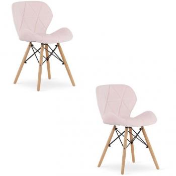 Chaise LAGO rose en velours