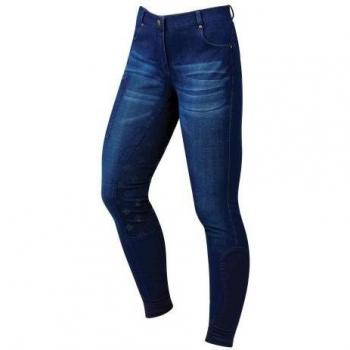 Breeches Dublin Femme Shona Gel à Assise Pleine Taille 38, Longueur L, Couleur Bleu Clair