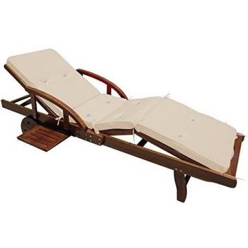 Sonnenliege Auflage Creme 195x55x5cm