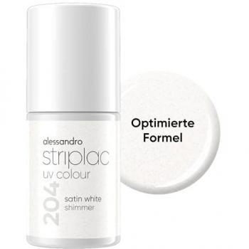 Striplac Unas 204 Blanco con Encanto Shimmer UV