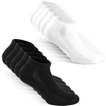 TuuhaW ProFit Short Socks – 10 Pack for Men & Women (Black/White)