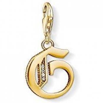 Charm letra G de plata con baño de oro de 18K de Thomas Sabo