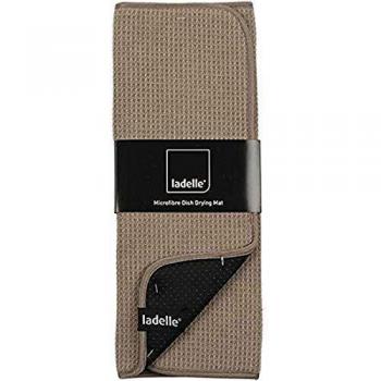 Ladelle's Dish Drying Mat made of Microfibre, Size 41x47cm, Color: Stone Grey