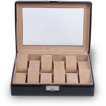 Sacher Schmuck & Uhrenetui – 12 Stück, New Classic Schwarz, German Craftsmanship