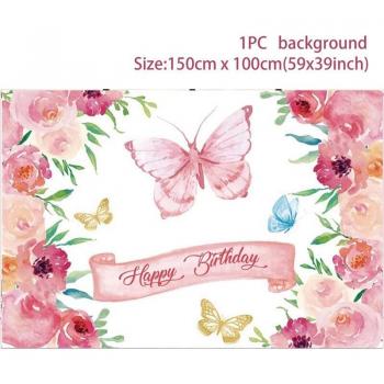 Pink Butterfly Party Decoration Background