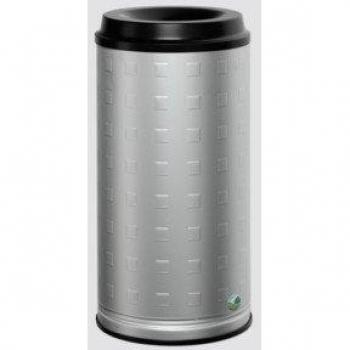 Corbeille à ordures en aluminium 20 l, couleur argent ancien