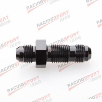 An3 3AN Straight Aluminum Bulkhead Connector – Black