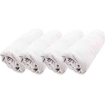 Draps Housse 70x140 cm en Coton Peigné 130 g/m² (Blanc)