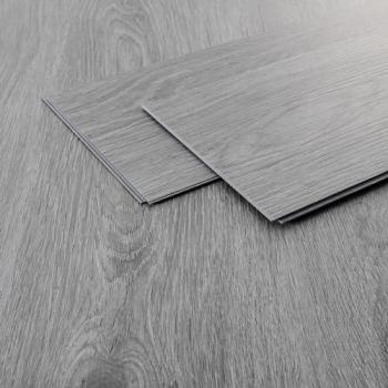 Suelo de Vinilo PVC Antideslizante Click 21 Lamas Madera Gris Windswell Hickory 122x18 cm, Grosor 4,2mm, 4,62m²